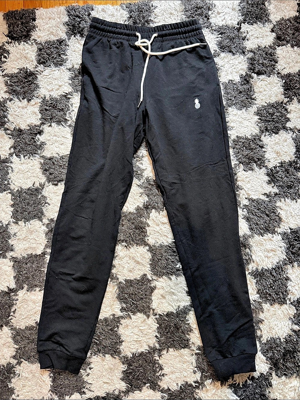Mens Black Sweatpants w. Discreet Backdoor Zipper Size Medium